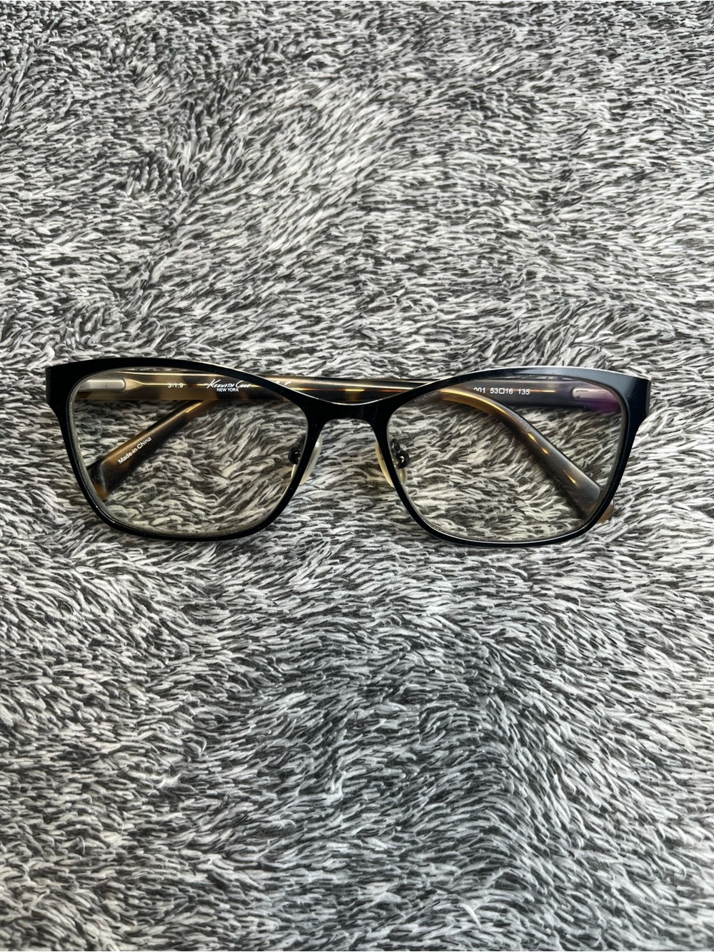 Kenneth Cole Black Tortoise Eyeglasses Frames 53mm